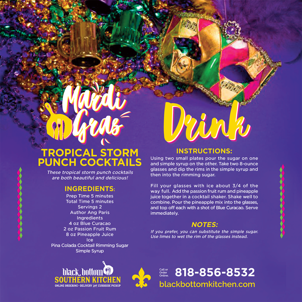 carnival mardi gras drink menu prices